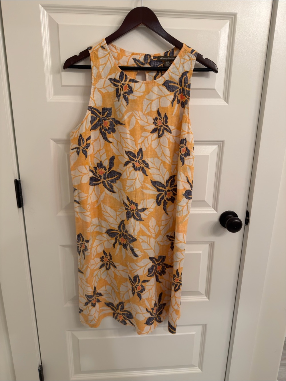 Tommy Bahama Orange, Navy & White Floral Top